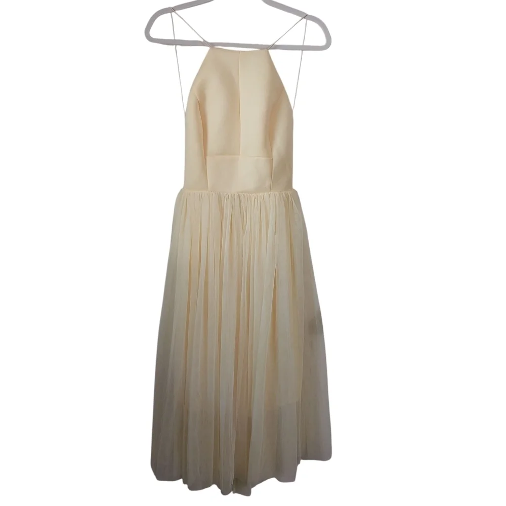 ASOS Elegant Cream Midi Dress